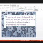 "Riyaziyyat fənninin tədrisi metodikası" mövzusunda distant təlim